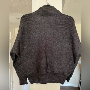 Women's NWT Black & Gunmetal Shimmer Sweater Size XS